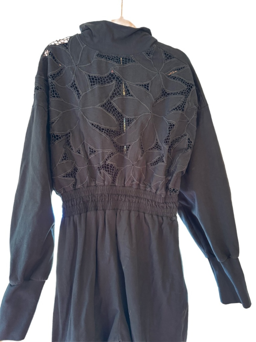 MANNERS LONDON Balinese Lace Boiler Suit in Black - Picture 4 of 9